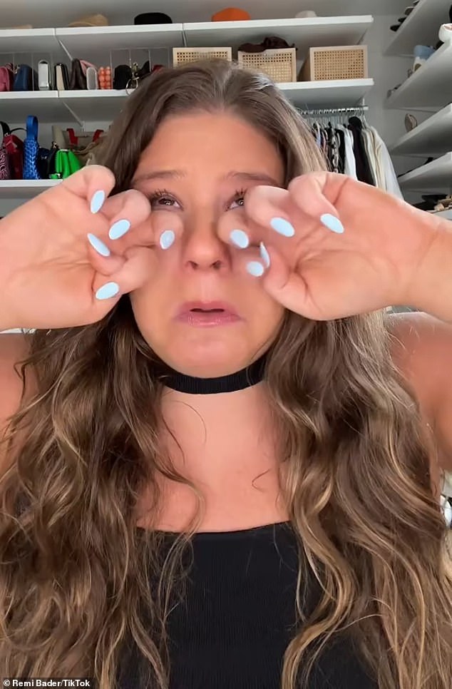 The 28-year-old influencer cried in a four-minute video: 'Yes guys, I'm single. The other day I deleted that video that I'm sure many of you saw, because I'm not going to be the person to badmouth someone online who's been in my life for almost two years.