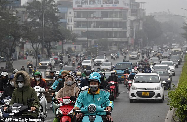 Hanoi has frequently been among the most polluted cities in the world, due in part to widespread construction and emissions from the large number of motorcycles and cars that criss-cross the capital every day.