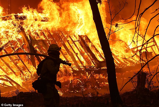 The Camp Fire in California in November 2018 killed 85 people and was caused by faulty equipment from Pacific Gas and Electric Company. Greene connected PG&E to a company she said made space lasers and also to the former Democratic governor of California.