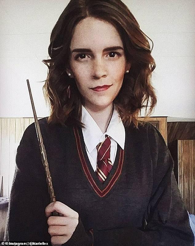Kari Lewis (pictured) of Zionsville, Indiana, was first compared to actress Emma Watson in 2001, following the release of the first Harry Potter film.
