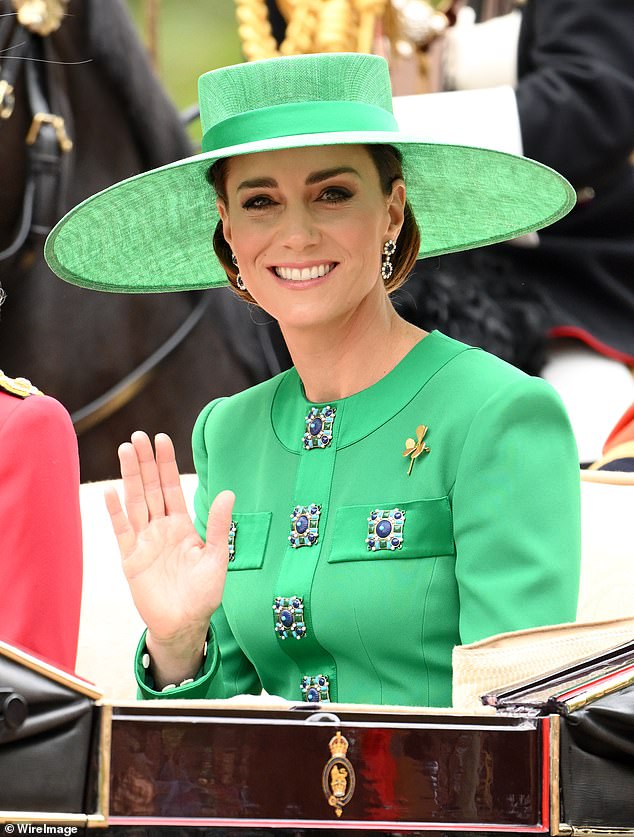 The Princess of Wales is seen during last year's Trooping the Color on June 17 in London.