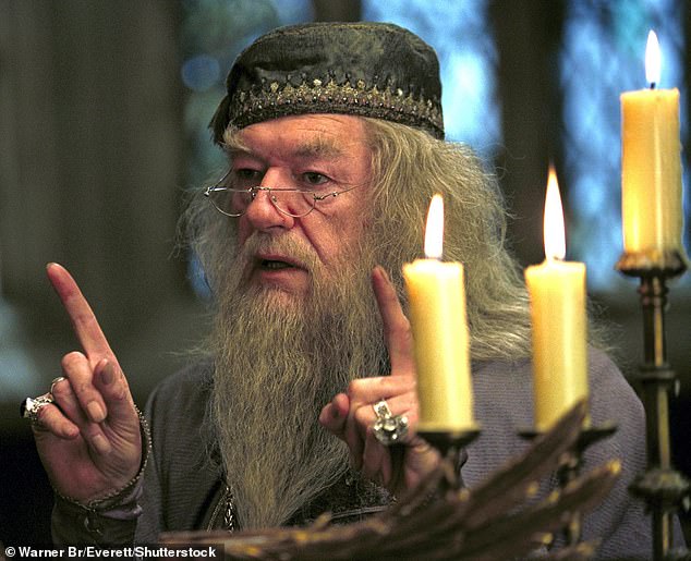 The Dumbledore actor passed away on September 28, 2023 at the age of 82 due to pneumonia (pictured as Dumbledore).