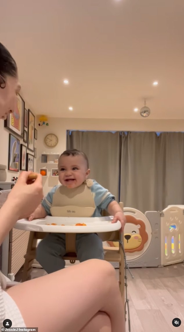 She took to her Instagram to share an adorable video of her feeding her little one, and in the caption she said he gave her a 'purpose.'