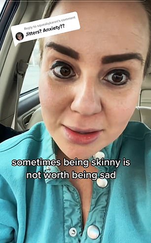 This US-based patient said: 'Sometimes it's not worth being sad about being skinny'