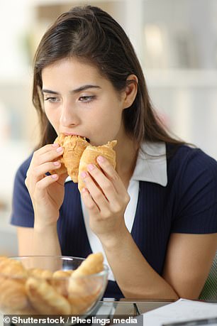 High-carbohydrate croissants and muffins make women look ugly (file image)