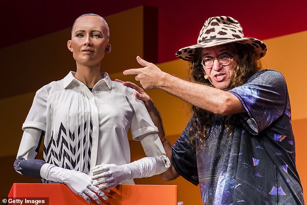 Goertzel is perhaps best known for his work on Sophia the Robot, the first robot to be granted legal citizenship. Goertzel (right) has toured Sophia (left) as part of SingularityNET's push to create a new online space for sharing AI algorithms.