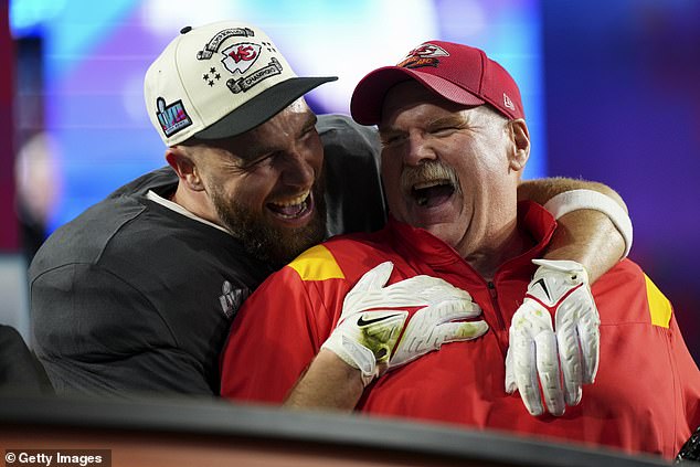 The host thanked Chiefs head coach Andy Reid for drafting the tight end despite the ban.