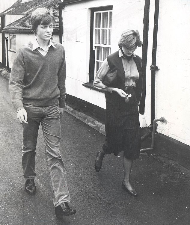 Princess Diana with her brother Earl Spencer in Windsor when the brothers were younger