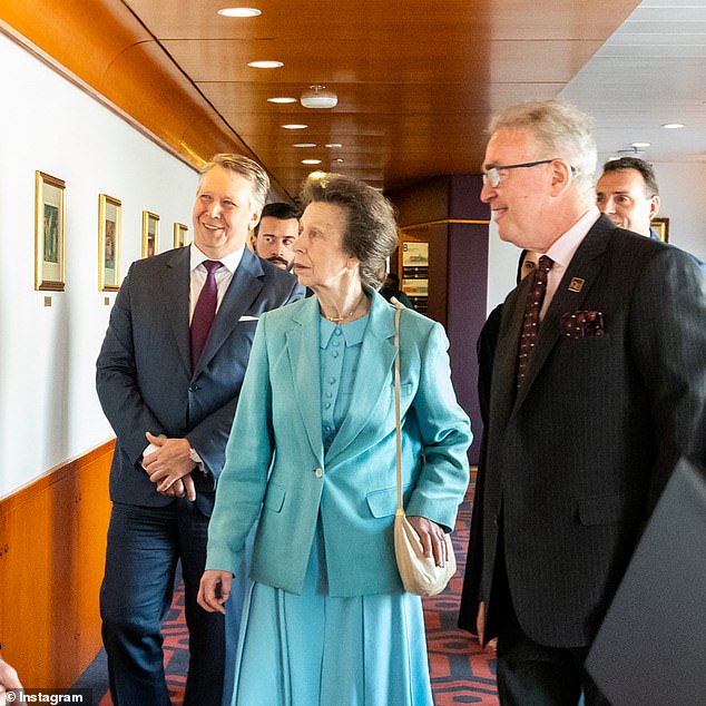The Princess Royal visited the Queen Elizabeth 2 Hotel in Dubai on March 1, 2024