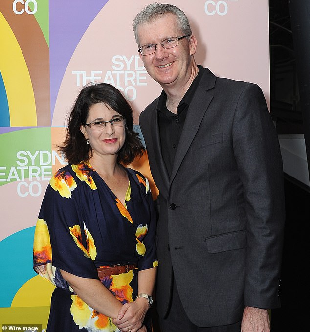 Burke is Minister of the Arts and attends plays and musicals as such. Pictured with his wife and former staff member, Skye Laris.