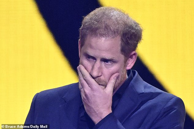 Prince Harry was emotional when giving the closing speech at the Invictus Games 2023