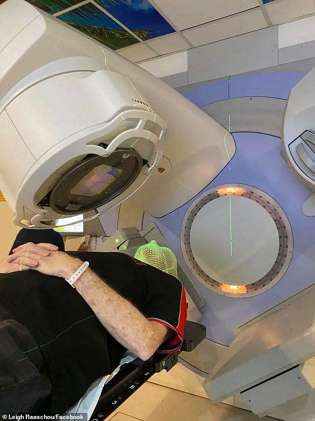 Mr Raaschou has undergone radiotherapy to almost all areas of his head.