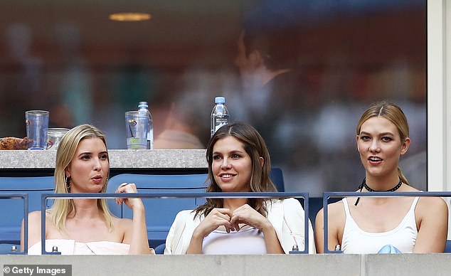 Kloss (right) has rarely spoken about her connection to the Trump family and they have rarely been seen together.