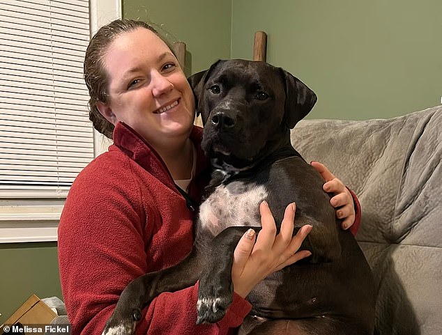 Melissa Fickel, 31, adopted Ariel in 2020 and the two have been inseparable companions ever since.