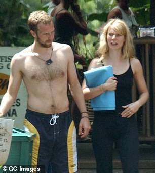 The couple shares a sweet friendship with ex Gwyneth Paltrow, 51, 10 years after 'conscious disconnection' (Chris and Gwyneth pictured in 2002)
