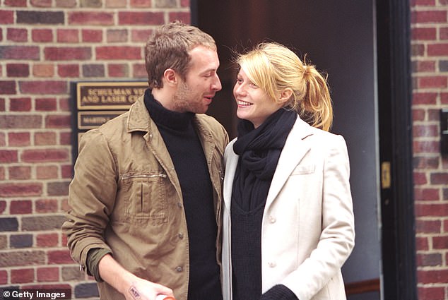 In October 2002, Gwyneth and Chris met three weeks after the death of her father, Bruce Paltrow, after which Chris wrote Fix You to help her with her grief (pictured in 2003).