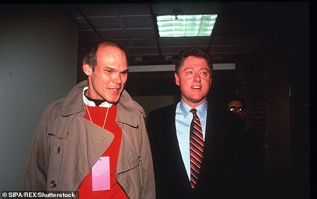 I remember seeing it all when I was 23, fresh out of the Marine Corps. The war was as real as it could be for me. (Above) Author James Carville with Bill Clinton in 1992