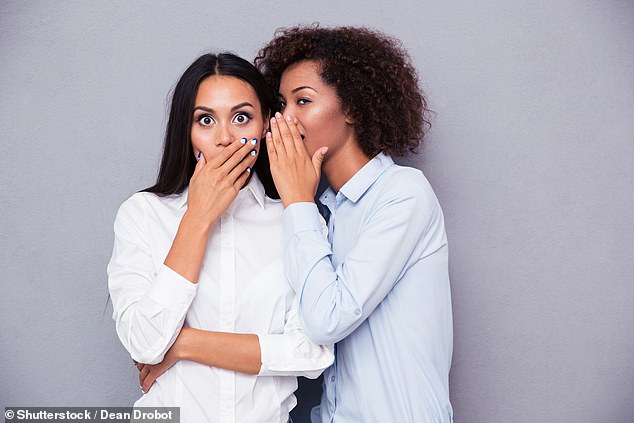 The analysis revealed that participants were more likely to spread negative information about the woman to their own friends than to anyone else (file image)