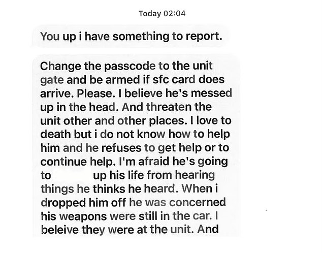 These text messages sent by an Army reservist sergeant to his supervisor in September reveal the extent to which there were concerns about Robert Card. The supervisor called the police, who issued an alert about Card, but nothing was done to arrest him or take away his weapons.