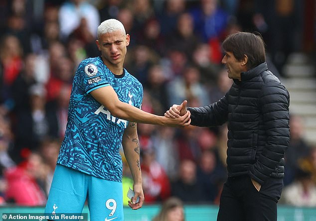 Richarlison played for Conte for less than a season before the coach was fired in May 2022.