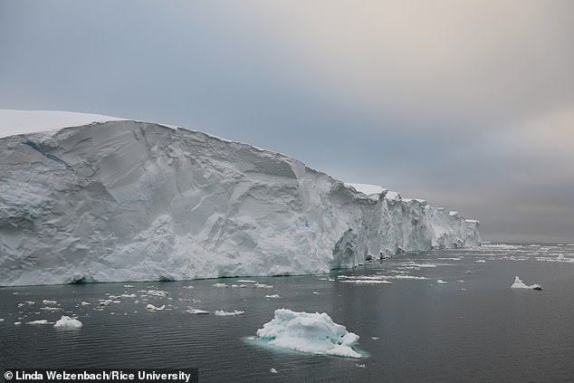 The Thwaites Glacier, at the western edge of Antarctica, is poised to raise sea levels by 10 feet if it melts completely.
