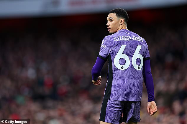 Alexander-Arnold is ruled out for Sunday's clash against Manchester City due to injury