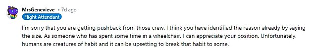 1709832618 167 Flight attendants reveal why they hate storing WHEELCHAIRS in airplane