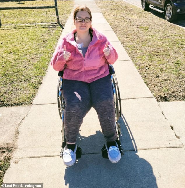 She was hooked up to a ventilator and forced into an induced coma, leaving her unable to walk.