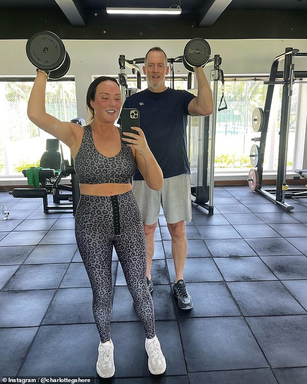 Charlotte has been focusing on her fitness journey since giving birth, starting an app called Blitz and Burn to help with weight loss (seen in December).