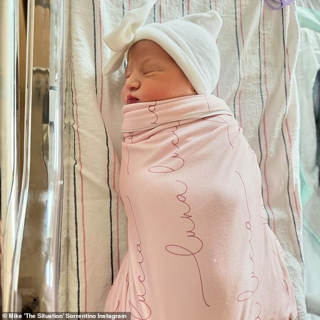 'We are delighted to announce the newest member of our growing Italian family. Luna Lucía Sorrentino...born March 6, 2024 at 3:49 pm, weighing 5 pounds, 6 ounces and 18.25 inches long,' she wrote, as she shared adorable photos of the baby.