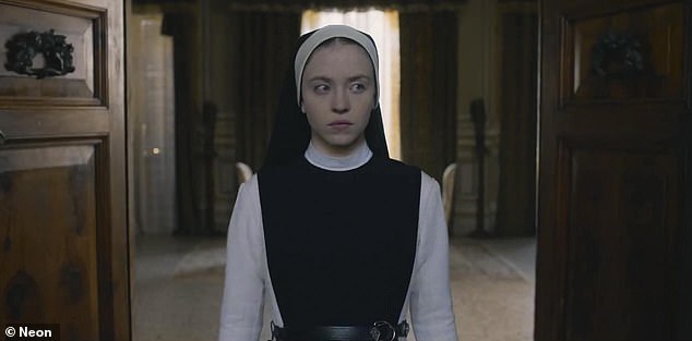Sydney has been hard at work promoting Michael Mohan's psychological horror Immaculate, hitting US and UK cinemas on March 22, in which she produced and starred as miraculously pregnant Catholic nun Cecilia.