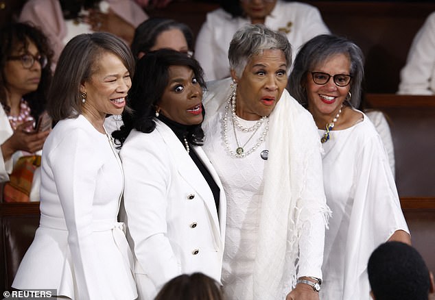 Many Democratic women wore white to the speech as a symbol of support for reproductive rights.
