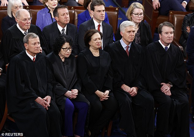 Three justices who joined the 6-3 opinion that defeated Roe were in the chamber