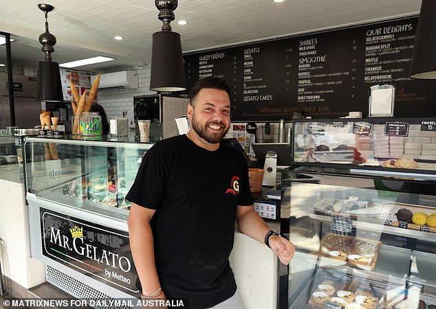 Matteo, owner of Mr Gelato, says there is enough business in Freshwater for other cafes to thrive