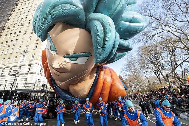 A Dragon Ball-themed float was among those on display during the Macy's Thanksgiving Day Parade in New York in 2019.