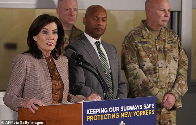 Hochul has teamed up with Mayor Eric Adams, who announced he would reinstate baggage checks for subway riders on Wednesday.