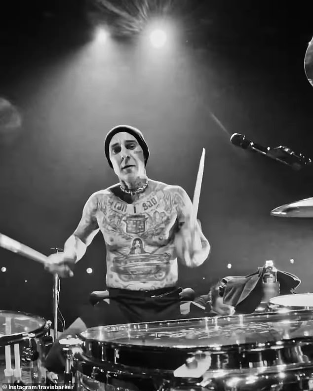 Travis, 48, recently flew to Australia for Blink-182's first tour in the country since 2013, when Travis didn't join them due to his fear of flying, which stemmed from being a passenger in an accident. air in 2008.
