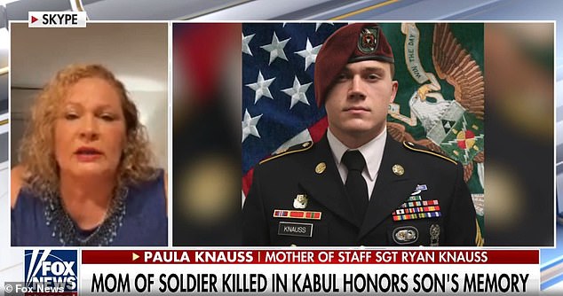 Paula Knauss, mother of fallen Army Sgt. Ryan Knauss also expressed his disappointment with Biden