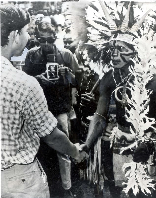 The Prince was in a group of Geelong schoolchildren visiting the island of Papua New Guinea.