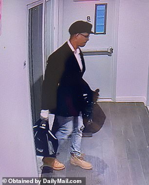 Johnson was seen carrying a large number of bags to and from the apartment.