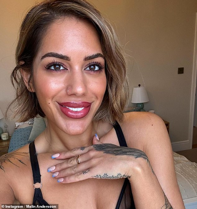 Love Island star Malin Andersson shared a flawless selfie to mark the event, along with the caption: 'HAPPY INTERNATIONAL WOMEN'S DAY! To all you beauties