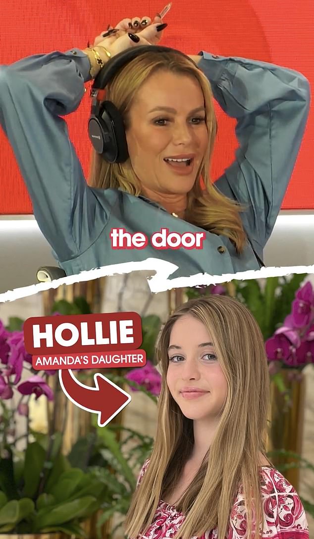 Hollie began by confessing: 'The biggest embarrassment my mom has ever given me was when she was dancing around the house completely naked.'