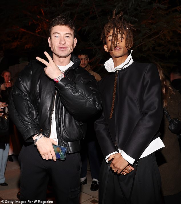 He seemed delighted to be with Jaden Smith in one of his snapshots.