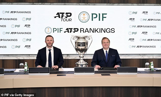 The ATP tennis circuit announced a five-year sponsorship agreement with the PIF at the end of February.