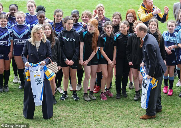 Sophie and Edward meet members of the Leeds Rhinos Women's Rugby League team today