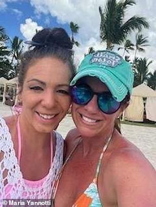 Smith is pictured with her friend Maria Yannotti while on vacation in the Dominican Republic. Yannotti told DailyMail.com that she enjoyed mojitos and steaks during the trip.