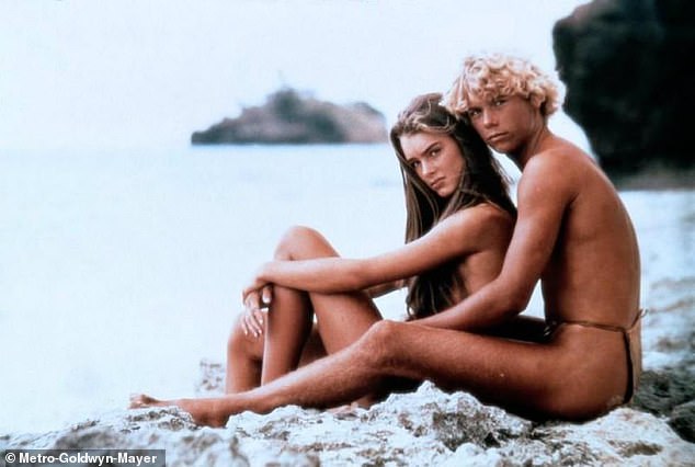 At age 14 she began filming the raunchy teen romance Blue Lagoon, in which her character frequently stripped naked and had sex with her castaway companion played by Christopher Atkins, who was then 18.