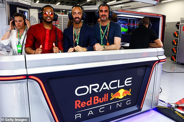 Patrice Evra registered in F1 and was a special guest in the Red Bull garage for qualifying
