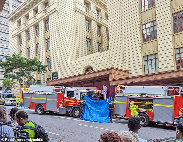 The bus had just turned onto Edward St from Ann St during the Friday afternoon rush hour when it appears the driver lost control and veered onto the footpath.