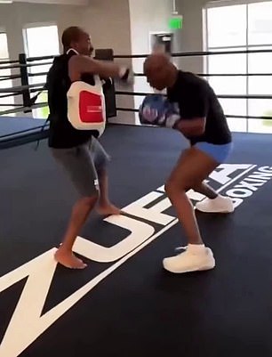Jake Paul shared images of Mike Tyson training before his July fight